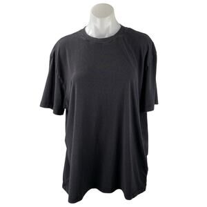 Skims Women's Black Crewneck Short Sleeve Oversized Casual Tee T-shirt Top Sz M